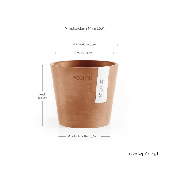 Amsterdam Mini small pot 10 Terracotta Small pot amsterdam mini Amsterdam Mini small pot 10 Terracotta Small pot amsterdam mini