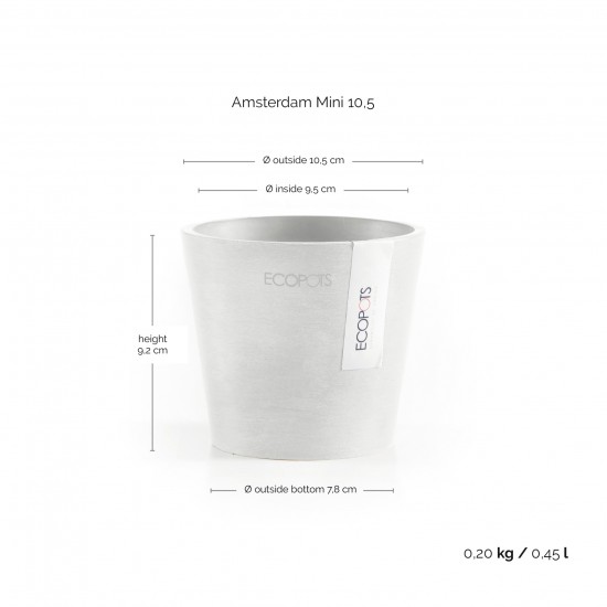 Amsterdam Mini small pot 10 Pure White Small pot amsterdam mini Amsterdam Mini small pot 10 Pure White Small pot amsterdam mini