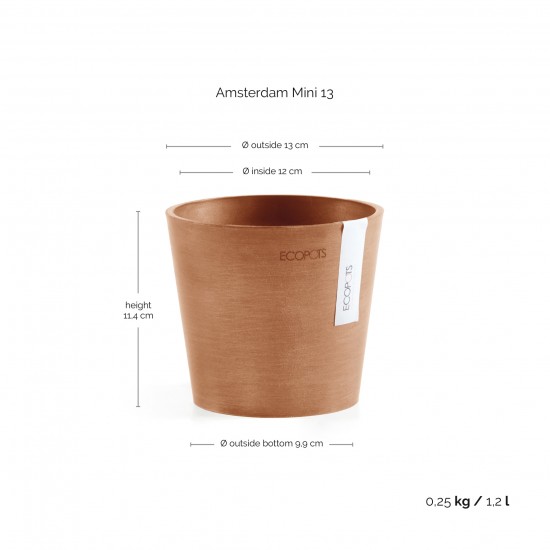 Amsterdam Mini small pot 13 Terracotta Small pot amsterdam mini Amsterdam Mini small pot 13 Terracotta Small pot amsterdam mini