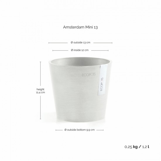 Amsterdam Mini small pot 13 Pure White Small pots