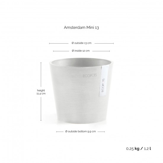 Amsterdam Mini small pot 13 Pure White Small pot amsterdam mini Amsterdam Mini small pot 13 Pure White Small pot amsterdam mini