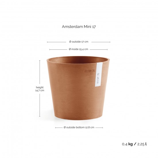 Amsterdam Mini small pot 17 Terracotta Small pot amsterdam mini Amsterdam Mini small pot 17 Terracotta Small pot amsterdam mini