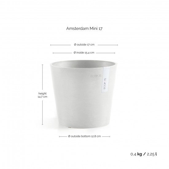 Amsterdam Mini small pot 17 Pure White Small pot amsterdam mini Amsterdam Mini small pot 17 Pure White Small pot amsterdam mini