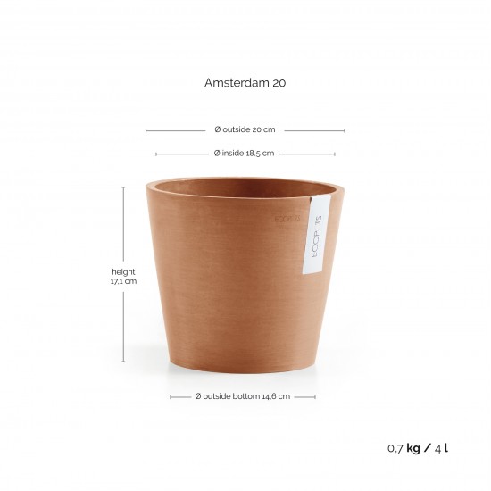 Amsterdam round pot 20 Terracotta Amsterdam pot Amsterdam round pot 20 Terracotta Amsterdam pot