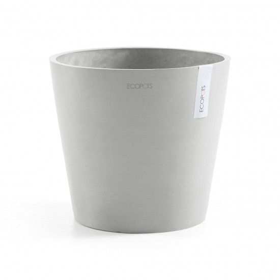 Γλάστρα στρογγυλή Amsterdam 25 White Grey Γλάστρα amsterdam Γλάστρα στρογγυλή Amsterdam 25 White Grey Γλάστρα amsterdam