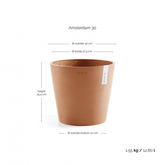 Amsterdam round pot 30 Terracotta Amsterdam pot Amsterdam round pot 30 Terracotta Amsterdam pot