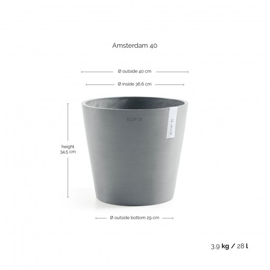 Amsterdam round pot 40 Blue Grey Amsterdam pot Amsterdam round pot 40 Blue Grey Amsterdam pot
