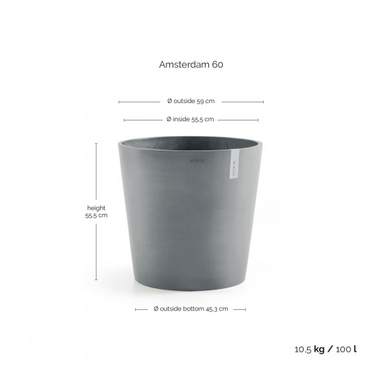 Amsterdam round pot 60 Blue Grey Amsterdam pot Amsterdam round pot 60 Blue Grey Amsterdam pot