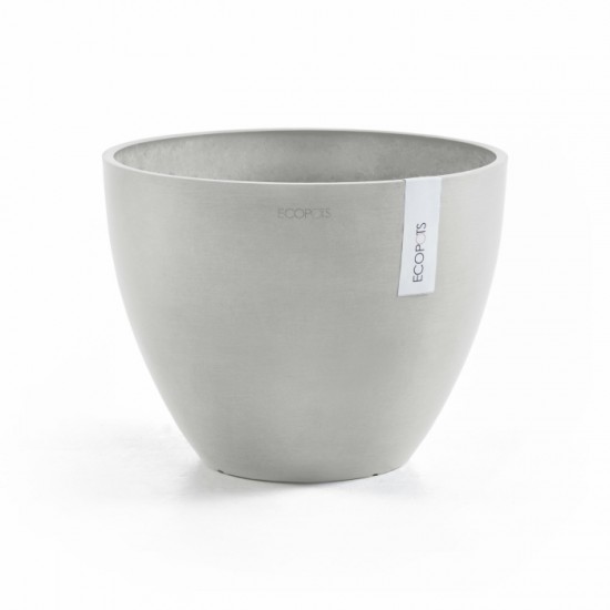 Antwerp oval pot 30 White Grey Antwerp pot 