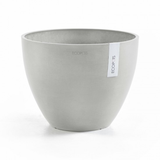 Antwerp oval pot 40 White Grey Antwerp pot 