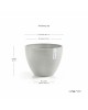 Antwerp oval pot 40 White Grey Antwerp pot 