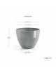 Antwerp oval pot 40 Blue Grey Antwerp pot 