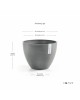 Antwerp oval pot 50 Grey Antwerp pot 