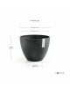 Antwerp oval pot 50 Dark Grey Antwerp pot 