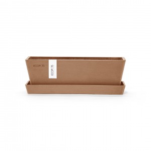 Rectangular planter Bruges Mini 25 Terracotta with saucer