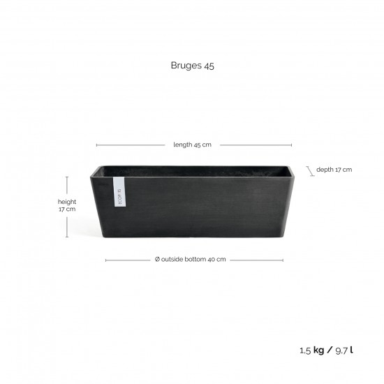 Ζαρντινιέρα Bruges 45 Dark Grey Ζαρντινιέρες bruges Ζαρντινιέρα Bruges 45 Dark Grey Ζαρντινιέρες bruges