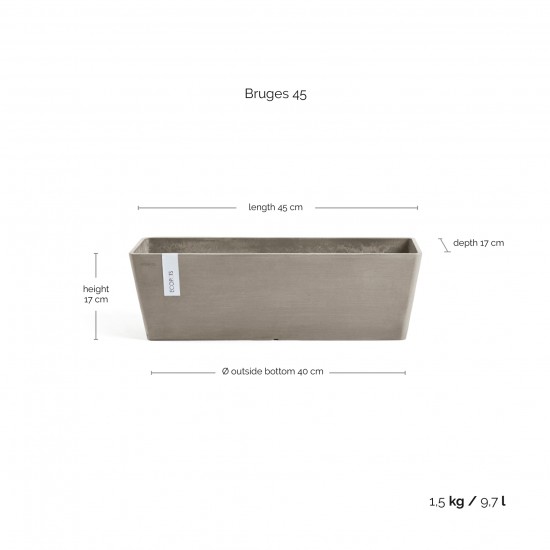 Rectangular planter Bruges 45 Taupe Renctangular bruges Rectangular planter Bruges 45 Taupe Renctangular bruges
