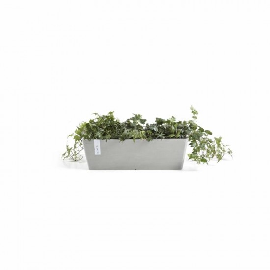 Rectangular planter Bruges 45 White Grey Renctangular bruges