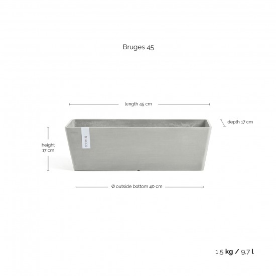 Ζαρντινιέρα Bruges 45 White Grey Ζαρντινιέρες bruges Ζαρντινιέρα Bruges 45 White Grey Ζαρντινιέρες bruges