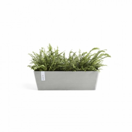 Rectangular planter Bruges 55 White Grey Renctangular bruges