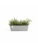Rectangular planter Bruges 55 White Grey Renctangular bruges
