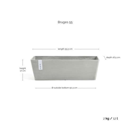 Ζαρντινιέρα Bruges 55 White Grey Ζαρντινιέρες bruges Ζαρντινιέρα Bruges 55 White Grey Ζαρντινιέρες bruges