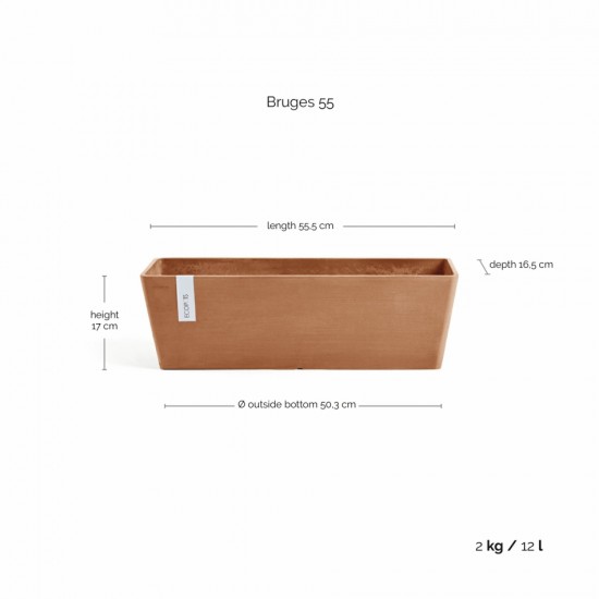 Rectangular planter Bruges 55 Terracotta Renctangular bruges