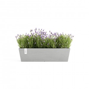 Rectangular planter Bruges 65 White Grey