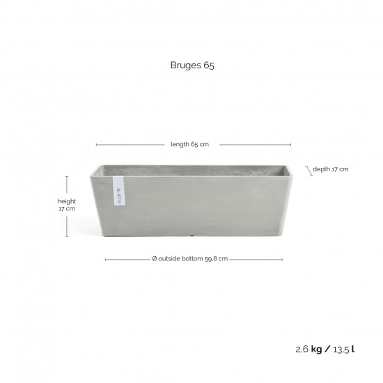 Ζαρντινιέρα Bruges 65 White Grey Ζαρντινιέρες bruges Ζαρντινιέρα Bruges 65 White Grey Ζαρντινιέρες bruges