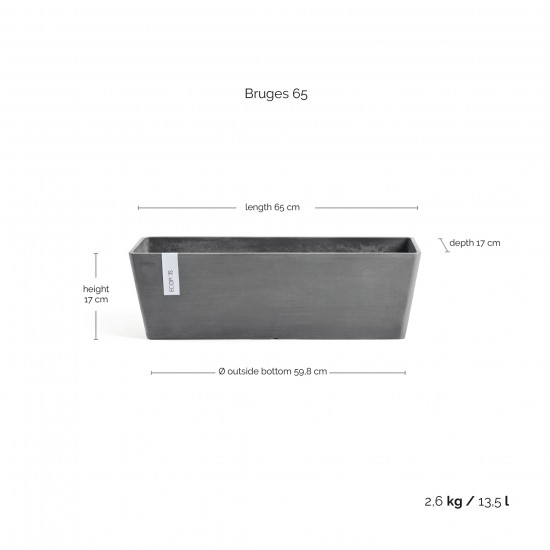Ζαρντινιέρα Bruges 65 Grey Ζαρντινιέρες bruges Ζαρντινιέρα Bruges 65 Grey Ζαρντινιέρες bruges