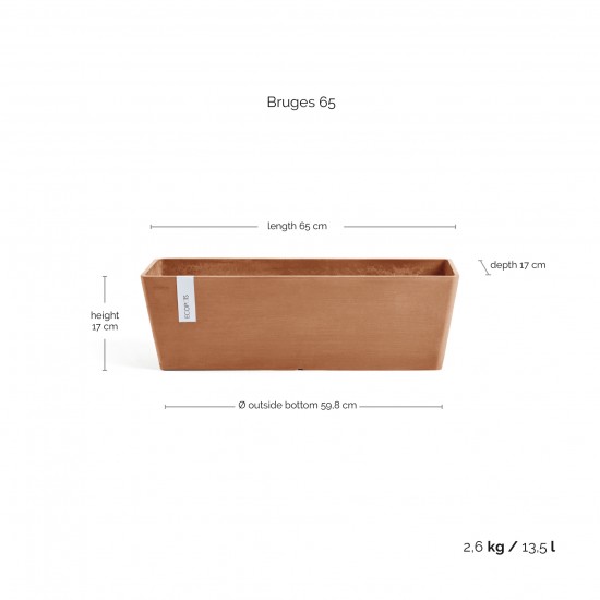 Ζαρντινιέρα Bruges 65 Terracotta Ζαρντινιέρες bruges Ζαρντινιέρα Bruges 65 Terracotta Ζαρντινιέρες bruges
