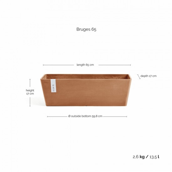 Rectangular planter Bruges 65 Terracotta Renctangular bruges