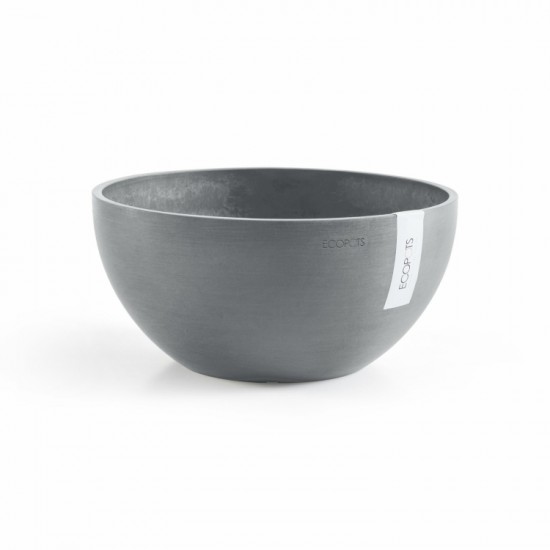 Round bowl pot Brussels 25 Blue Grey Brussels pot 