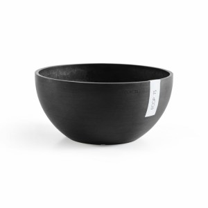 Round bowl pot Brussels 25 Dark Grey