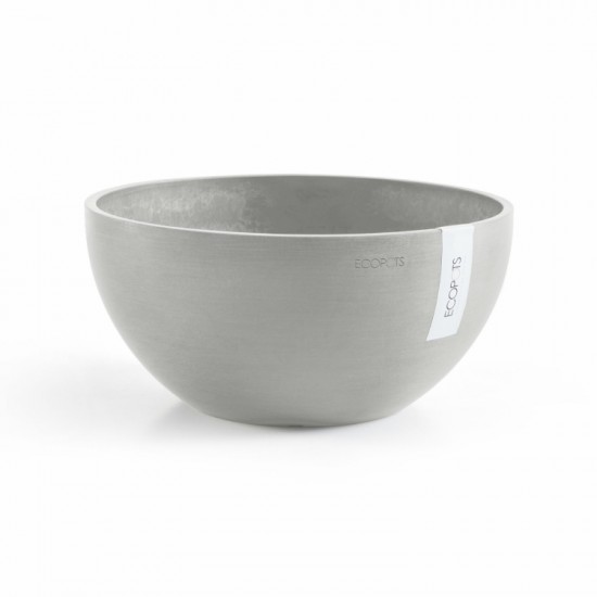 Round bowl pot Brussels 30 White Grey Brussels pot 