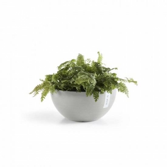 Round bowl pot Brussels 30 White Grey Brussels pot 