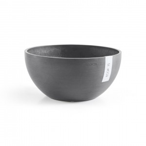 Round bowl pot Brussels 35 Grey