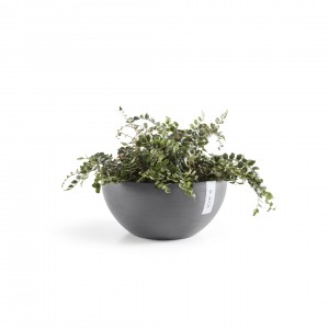 Round bowl pot Brussels 35 Grey