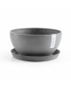 Round bowl pot Brussels 35 Grey Brussels pot 