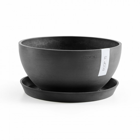 Round bowl pot Brussels 35 Dark Grey Brussels pot 