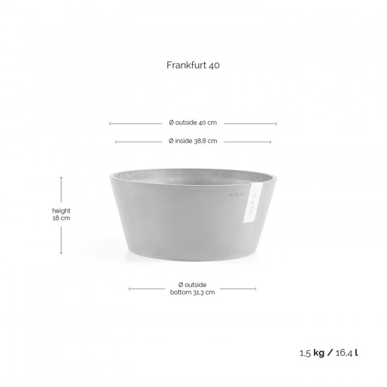 Frankfurt round pot 40 White Grey Frankfurt pot Frankfurt round pot 40 White Grey Frankfurt pot