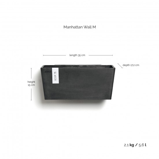 Hanging pot Manhattan Medium Dark Grey Hanging pots Hanging pot Manhattan Medium Dark Grey Hanging pots