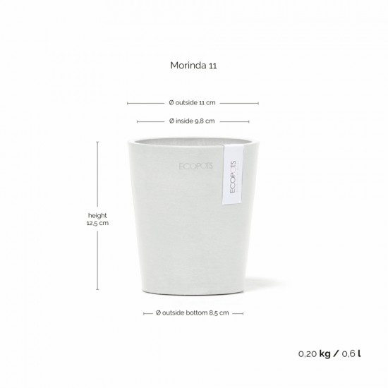 Morinda orchid pot 11 Pure White Morinda orchid pot Morinda orchid pot 11 Pure White Morinda orchid pot