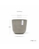 Oslo Mini small pot 19 Taupe Small pots