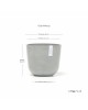 Γλαστράκι Oslo Mini 19 White Grey Μικρές γλάστρες Γλαστράκι Oslo Mini 19 White Grey Μικρές γλάστρες