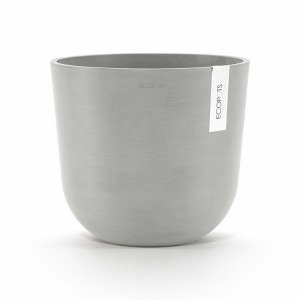 Oslo round pot 25 White Grey