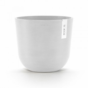 Oslo round pot 25 Pure White