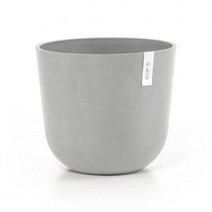 Oslo round pot 35 White Grey