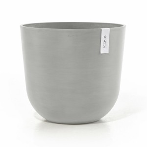 Oslo round pot 45 White Grey