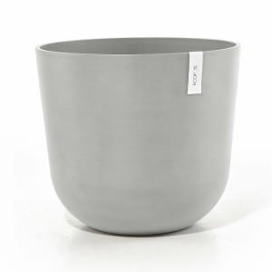 Oslo round pot 55 White Grey